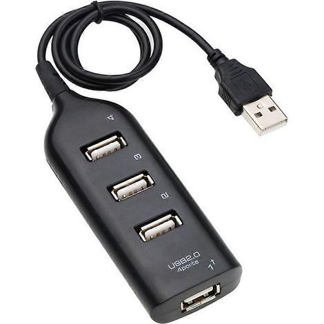 Hub USB 2.0 multi-USB haute vitesse. répartiteur. adaptateur hub USB 4 ports pour ordinateur portable. récepteur et alimentation secteur. (1/5)