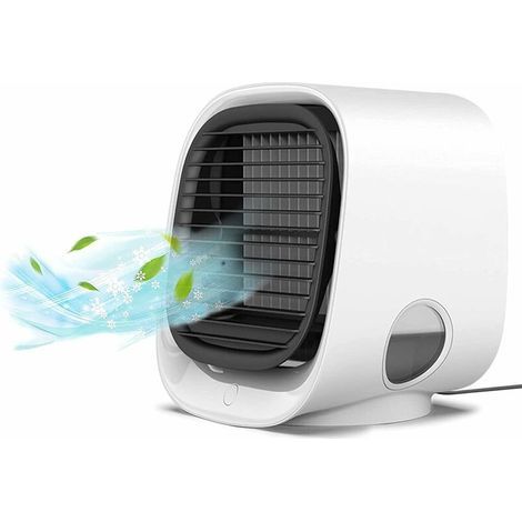 Mini climatiseur mobile 3 en 1 – Refroidisseur d'air, humidificateur, ventilateur – 3 vitesses, silencieux  50 dB – Pour espaces confinés - AIRE 3 EN (1/5)