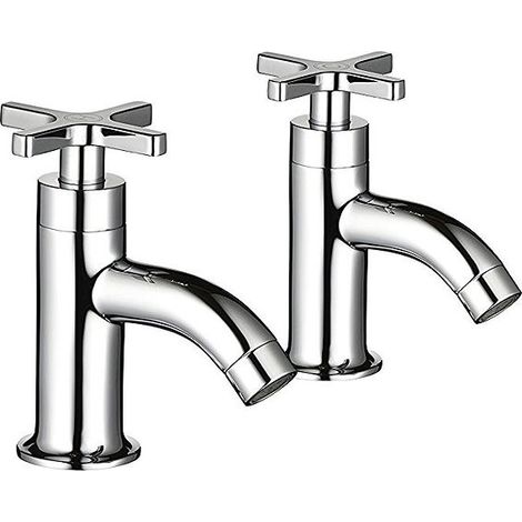 Mira Showers Revive Basin Pillar Taps Chrome Crosshead Handles - 1 Pair (1/2)