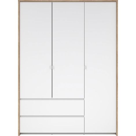 Next Kleiderschrank 3 Türen 2 Schubladen 149x200cm weiß Hochglanz. (1/5)