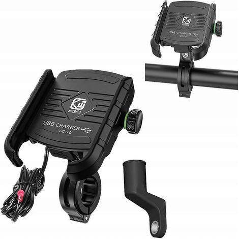 Supporto per cellulare da moto Kewig con caricabatterie Qc 3.0 (1/5)