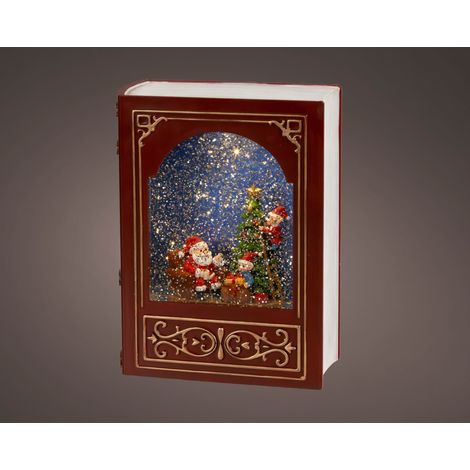 Libro LED water spinner 7 x 17 x 23,5 cm rosso Peraga Christmas