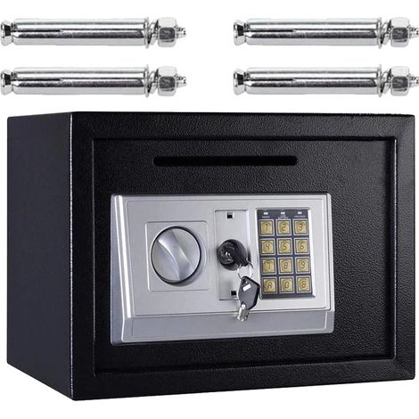Caja fuerte, teclado, llaves de emergencia, caja fuerte -16L (1/2)
