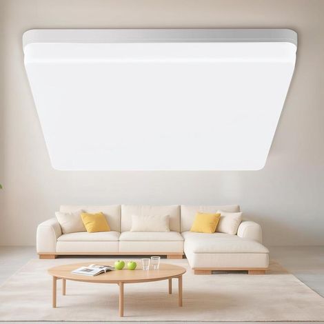 48W 4800lm IP44 Waterproof LED Ceiling Light, 6000K Cool White Light for Bathroom and Kitchen (1/5)