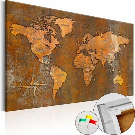 Tableau en liège monde rouillé - 120 x 80 cm (1/5)
