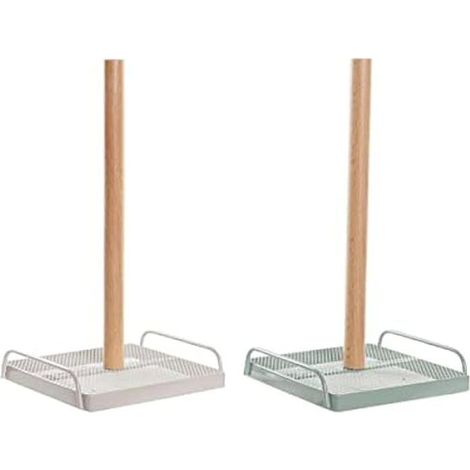 Porte-rouleaux - DKD Home Decor - Standard - Métal et pin - Beige - 16 x 15 x 29,5 cm