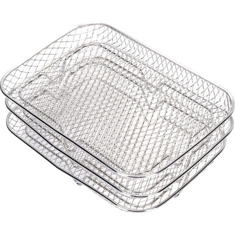 Ensemble de grilles rectangulaires polyvalentes en acier inoxydable (1/5)