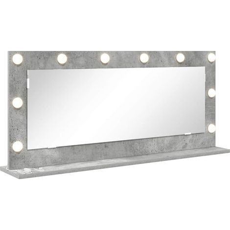 Miroir de vanité Rectangulaire Gris béton 100 x 45 x 18 cm (1/5)
