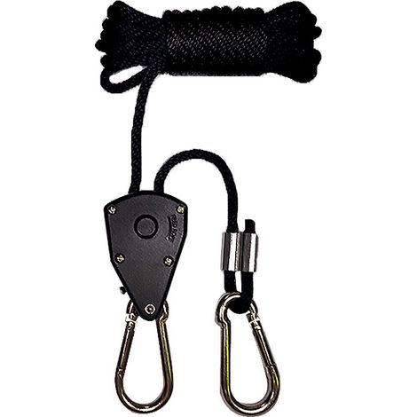 Ahlsen Ratschenschnüre mit Haken für Lichter oder Pflanzen, verstellbare Hakenschnüre, 240 cm lang (2 Paar) (1/3)