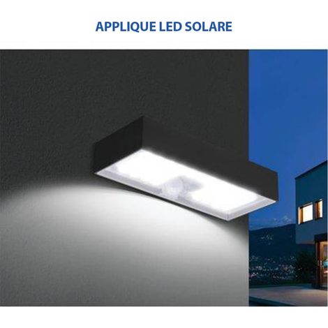 Plafoniera LED solare Domino 6 W Nero – Sensori integrati – Century (1/4)