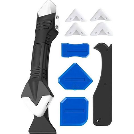 Kit grattoir 3 en 1 - Détachant silicone - Caoutchouc pour enlever le mastic - Spatule à mastic - Outil à mastic - Racleur à mastic (1/5)