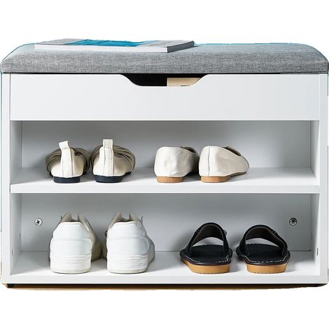 Banco para zapatos, compartimentos de almacenamiento, asiento cómodo, MULTI (1/2)