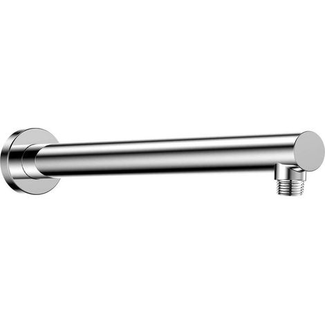 Bras de Douche,Bras de Douche Mural 40 cm Rallonge Douche Ronde en Acier Inoxydable D'extension pour Tete De Douche Pluie,Finition Chromée Polie (1/4)