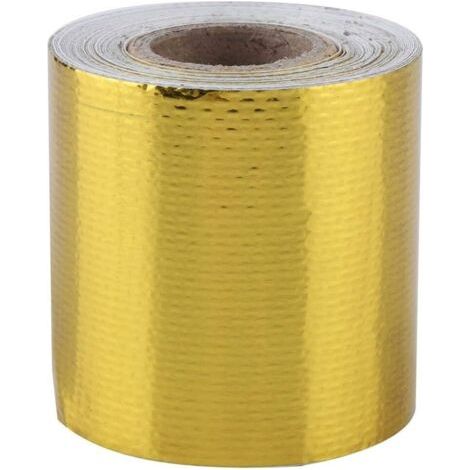 Nastro adesivo in alluminio, nastro termoriflettente per schermatura, nastro adesivo in alluminio per la riparazione di giunti isolanti (oro 5 m 5 cm) (1/5)