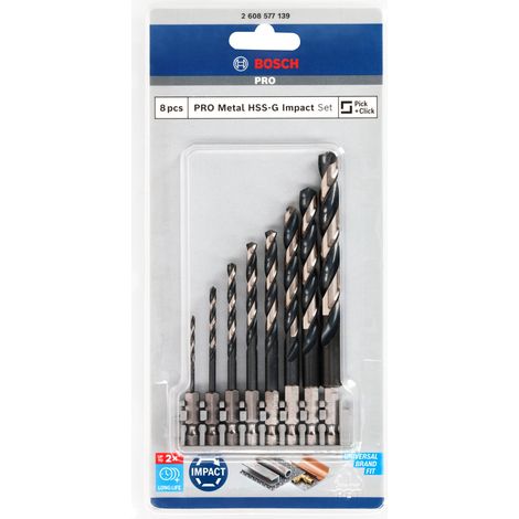 Bosch PRO Metal HSS-G Impact Spiralbohrer Set, 8-tlg.