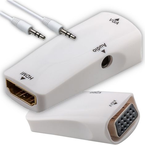 Convertisseur HDMI vers VGA + adaptateur audio jack 3,5 mm (1/5)