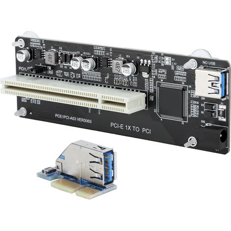 PCIe-zu-Dual-PCI-Erweiterungskarte mit Resin-Riser und 0,6 m langem Anschlusskabel (1/5)