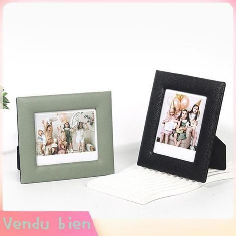 HURRISE support photo instantané HURRISE Cadre photo instantané Photo Frame Fit For Wide Film PU Leather sport outillage Noir Vert (1/4)