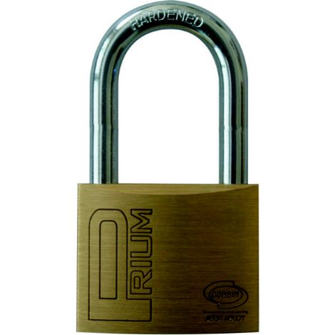 Cadenas de sA curitA rectangulaire Corbin 30 mm en laiton avec arc long