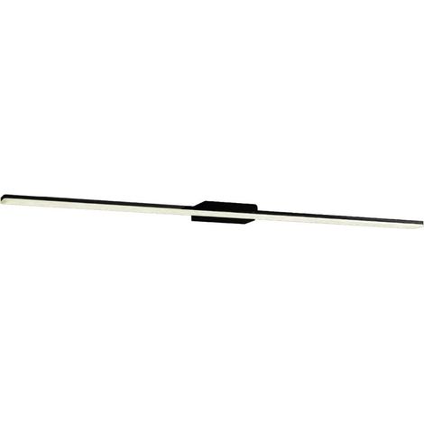 Applique led redo group barrio led 3000k 3312lm ip44 120cm lampada parete monoemissione bagno specchio, finitura metallo nero