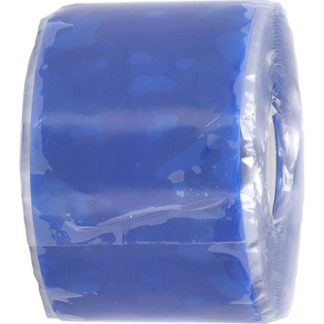 Ruban adhésif de réparation en caoutchouc silicone, 5 m de long, 50 mm de large, 0,8 mm d'épaisseur, pour tuyaux d'arrosage. Bleu. (1/5)