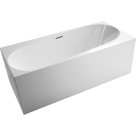 Freistehende Badewanne Bernstein ONDA 170x78x58 cm Weiß