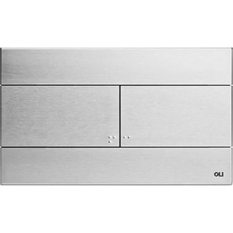 Placca di comando Oli Slim Dual satinato 25,5 cm in ABS con doppio scarico (1/2)