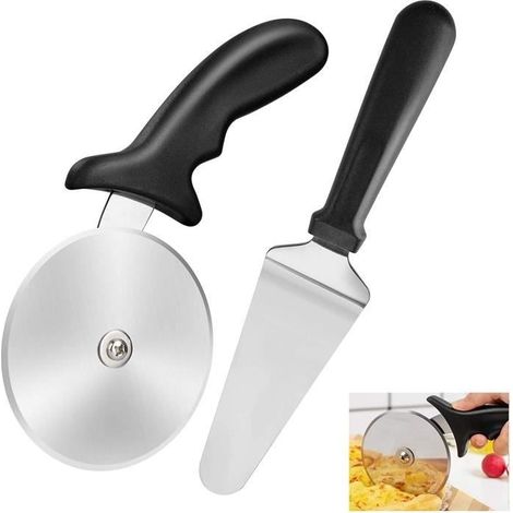 Coupe Pizza - Non spécifié - 2pcs - Acier inoxydable - Poignée ergonomique - Lavable en machine (1/4)