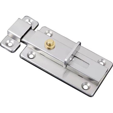Serrure de porte, verrou de porte à loquet robuste, verrou de porte automatique à ressort avec vis en acier inoxydable (1/5)