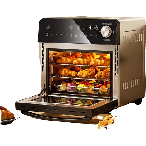 Heißluftfritteuse, 14 Liter Kapazität, 1800 Watt Leistung, 11 Kochfunktionen, Touch + Drehregler, CE-zertifiziert (1/5)