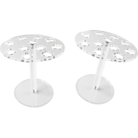 Support de rangement en acrylique transparent à 11 trous pour ciseaux de salon de coiffure, peignes et ciseaux (1/5)