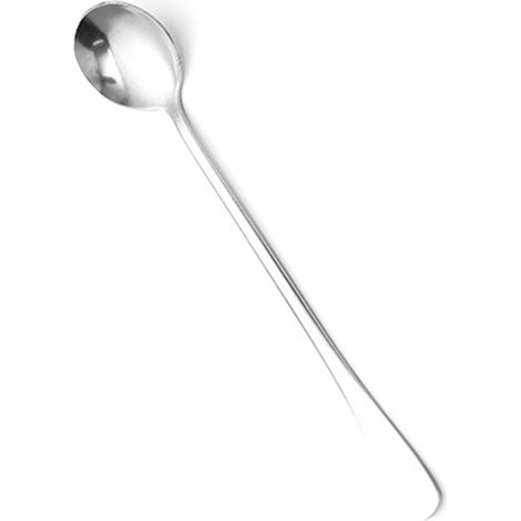 Cuillères à long manche en acier inoxydableélégantes polyvalentes pour café thé dessert 3 pièces tête ronde (1/5)