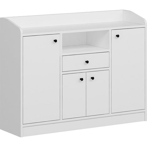 Credenza da cucina con 4 ante, 1 cassetto e 1 nicchia Bianco - MIZOTA