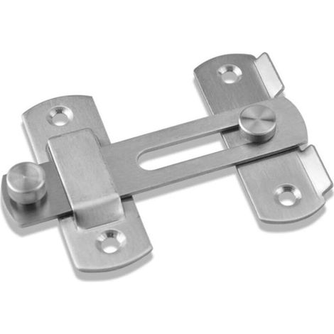 Loquet de porte de 2 pouces, loquet de porte portable pour armoire de clôture extérieure, maison multifonction en acier inoxydable (argent)