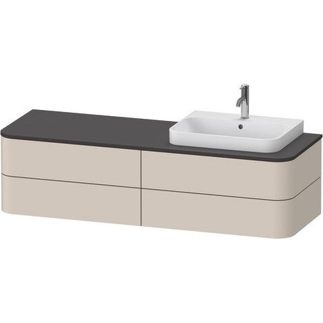 DURAVIT HP4963R8383 Happy D.2+ Lave-mains KWTU blanc, 1600x550x408 mm