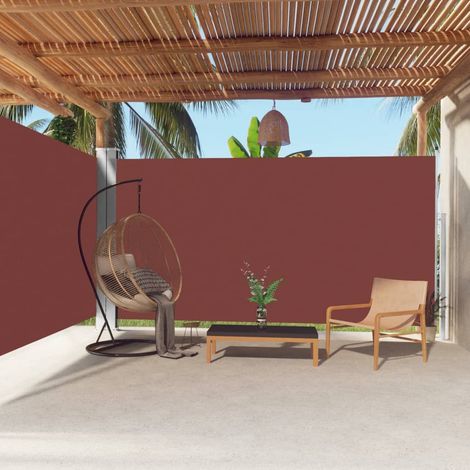 Auvent latéral rétractable Paravent extérieur Brise Vue Rétractable pour Jardin, Balcon, terrasse Marron 200x600 cm NDTN8171820 (1/5)