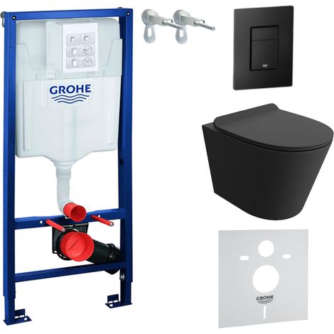 GROHE WC Set mit Vorwandelement, Wand-WC und Spülknopf (1/5)