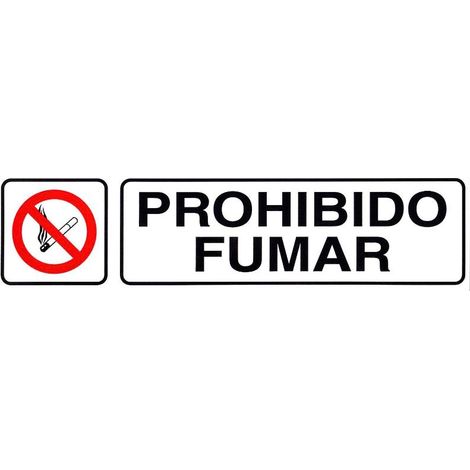 WOLFPACK LINEA PROFESIONAL rotulo adhesivo 250x63 mm. prohibido fumar