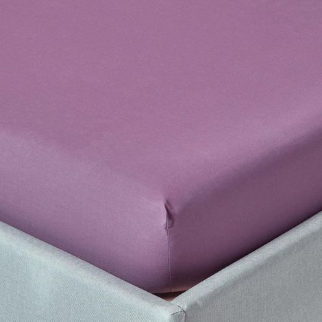 HOMESCAPES Drap-housse Raisin 100% coton Égyptien 200 fils 140 x 200 cm