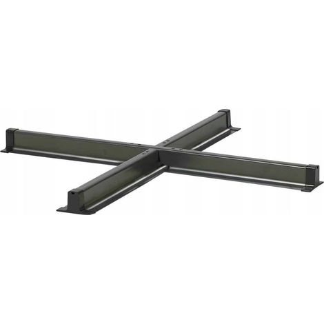 Pied de parasol croix 100x100 cm noir – Stabilité renforcée pour terrasses et jardins – Design élégant et moderne – Platinum (1/2)