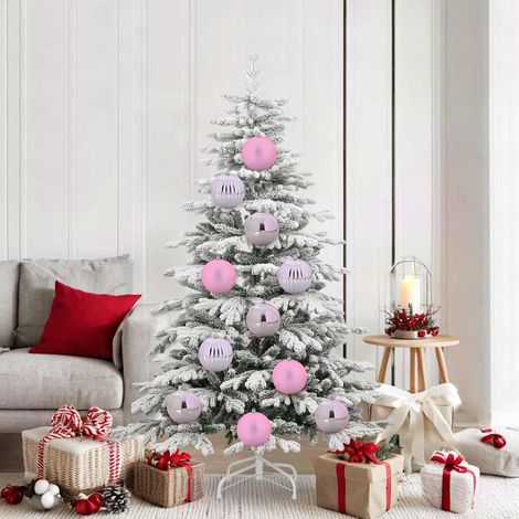 Weihnachtskugelset XL 9 pcs Rosa Kunststoff