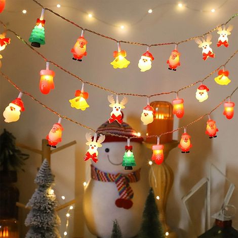 Guirlande Lumineuse De Noël - 150 Cm - Avec Figurines Père Noël Et Renne - Pour Intérieur Et Extérieur - 1 Pièce (1/5)