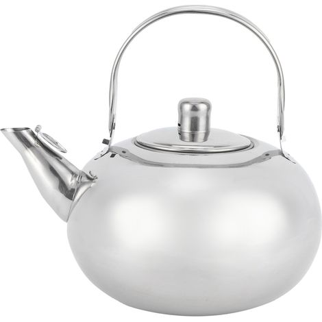 Tragbarer Outdoor-Teekessel aus Edelstahl 304 mit Blattfilter, silbernem Griff, 18 cm / 7,1 Zoll (1/5)