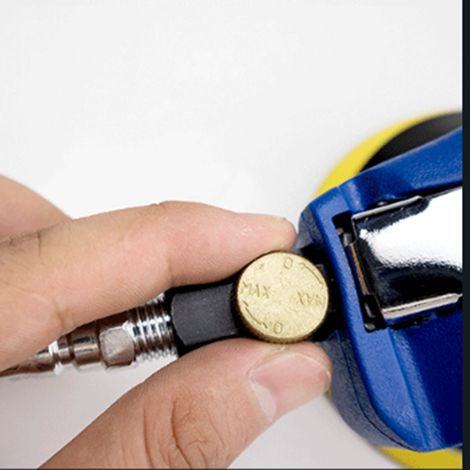 Meuleuse pneumatique, cireuse pour voiture, polisseuse, ponceuse, petite meuleuse, ponceuse à air, polisseuse réglable 15 cm + clé + raccord standard européen + sac d'aspiration des poussières + jeu d (1/5)