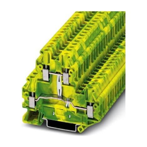 Connecteur de rail de protection à 2 niveaux 4 mm² vert-jaune Ex uttb 4-PE 3044759