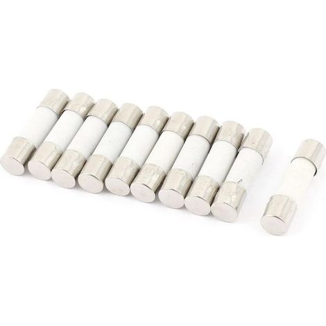 Lot de 10 fusibles céramiques à action lente 250 V 315 mA T315mA, tubes de 5 mm x 20 mm