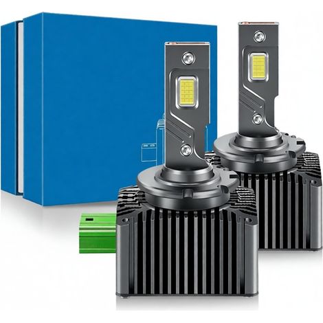 Phares LED serie D HID D1S D2S D3S D4S D1R D2R D3R D4R Turbo LED 20 000 lm, viola CSP double face, 6 000 K, 110 W, Plug & Play