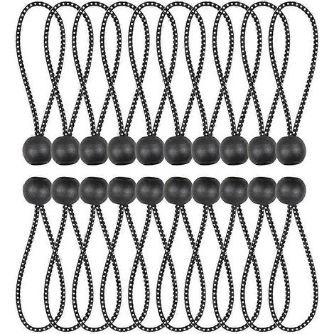 Cordes élastiques de fixation pour tente, cordes élastiques pour auvent, accessoires de camping portables pour bâche et auvent d'extérieur