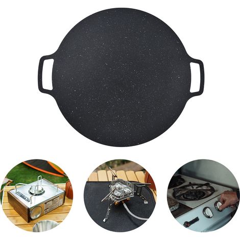 Poêle à Grill Coréenne 41 cm Antiadhésive pour Barbecue, Résistante à la Chaleur, Idéale pour Porc et Crêpes