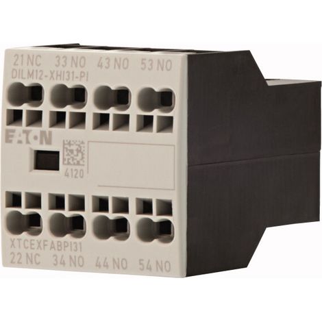 Contacts auxiliaires 4 Ith 16 A 3 F 1 O Bornes Push In DILM7 DILM15 000199459 EATON DILM12 XHI31 PI